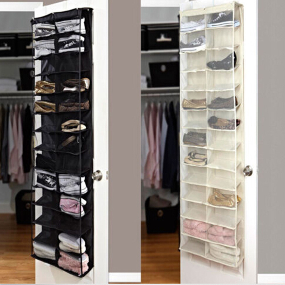 26 Pair Over The Door Hanging Shoe Organiser Storage Rack Holder Shelf