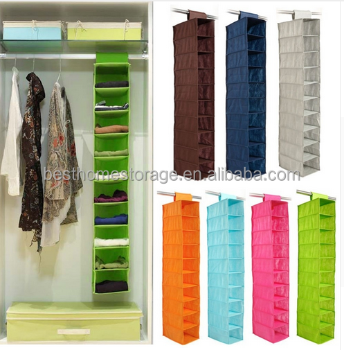 Closet Storage and Organization 10 Shelves Hanging Storage Organizer Sorting Bag