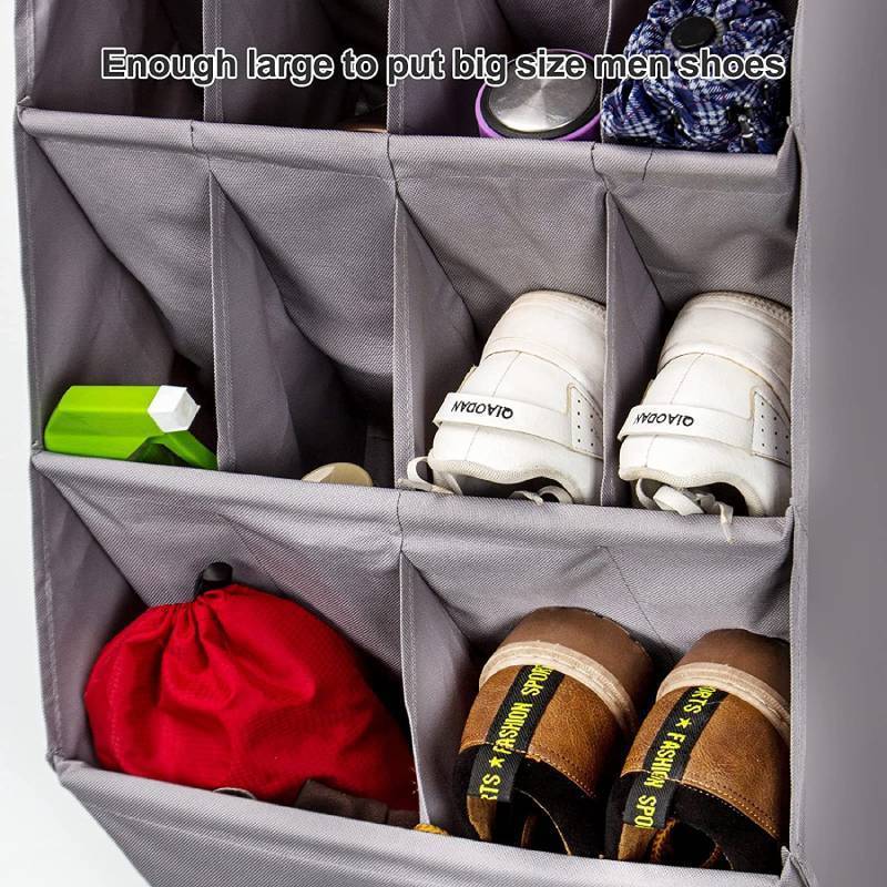 Door Shoe 12 Pockets Hanging Organizer Cloth Storage Collapsible Closet Organizer Bag Holder Hanger