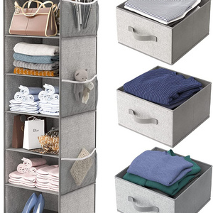 Hanging Closet Organizer Clothes Closet Organizers and Storage Shelves Hat Holder with Large Shelf and Side Mesh