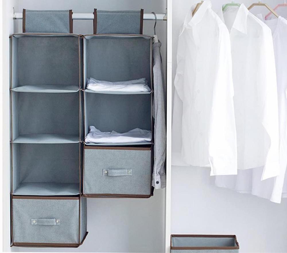 4 Shelf Hanging Closet Organizer Drawers