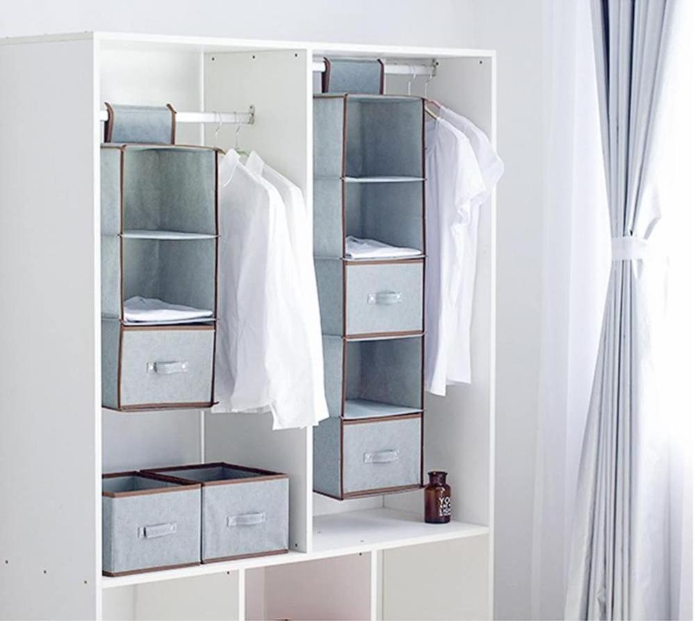 4 Shelf Hanging Closet Organizer Drawers