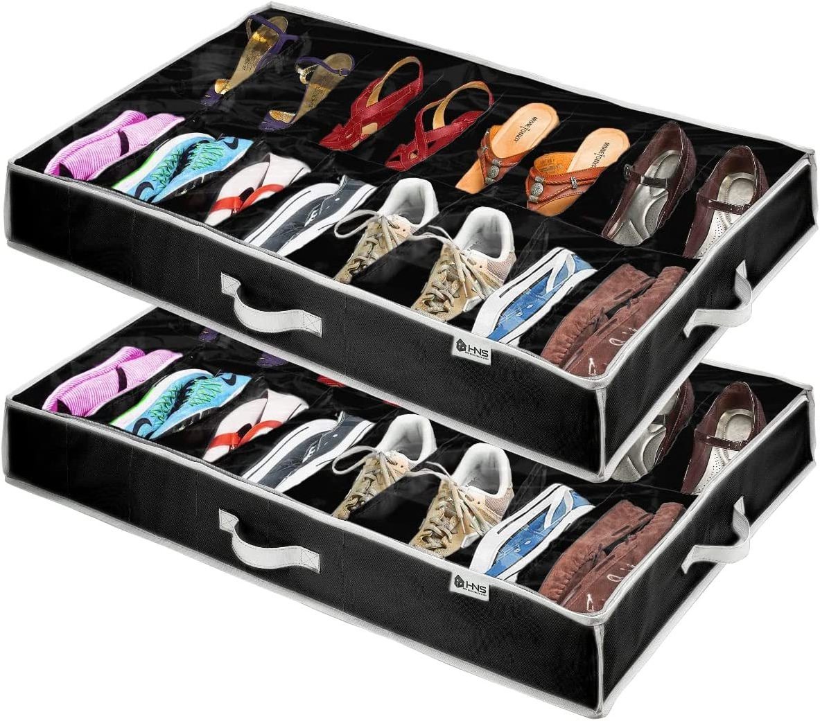 Under Bed Shoe Storage Organizer Set of  Heavy Duty Material  Shoe Organizer