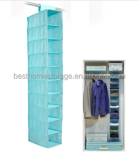 Closet Storage and Organization 10 Shelves Hanging Storage Organizer Sorting Bag