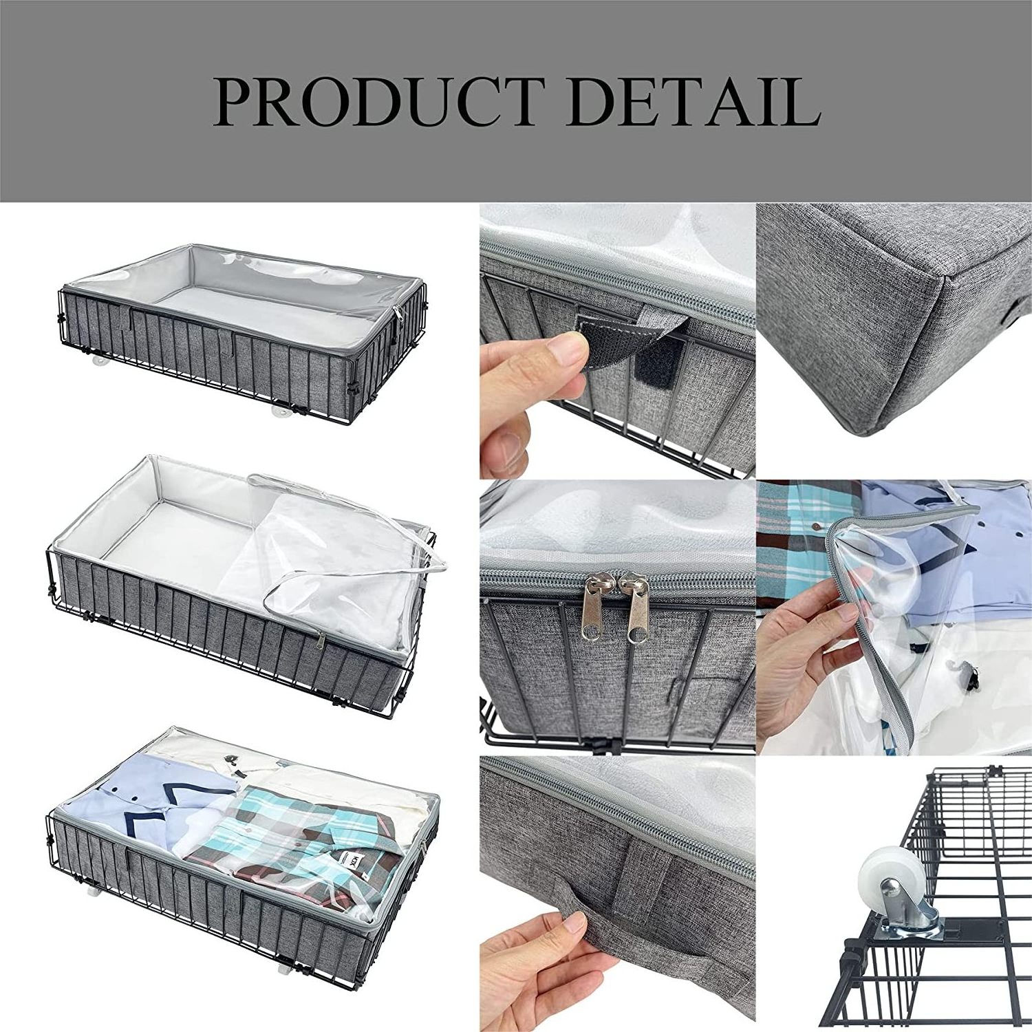 Under Bed Clothes Storage Bag Low Profile Cloth Blanket Container The Storage Bag