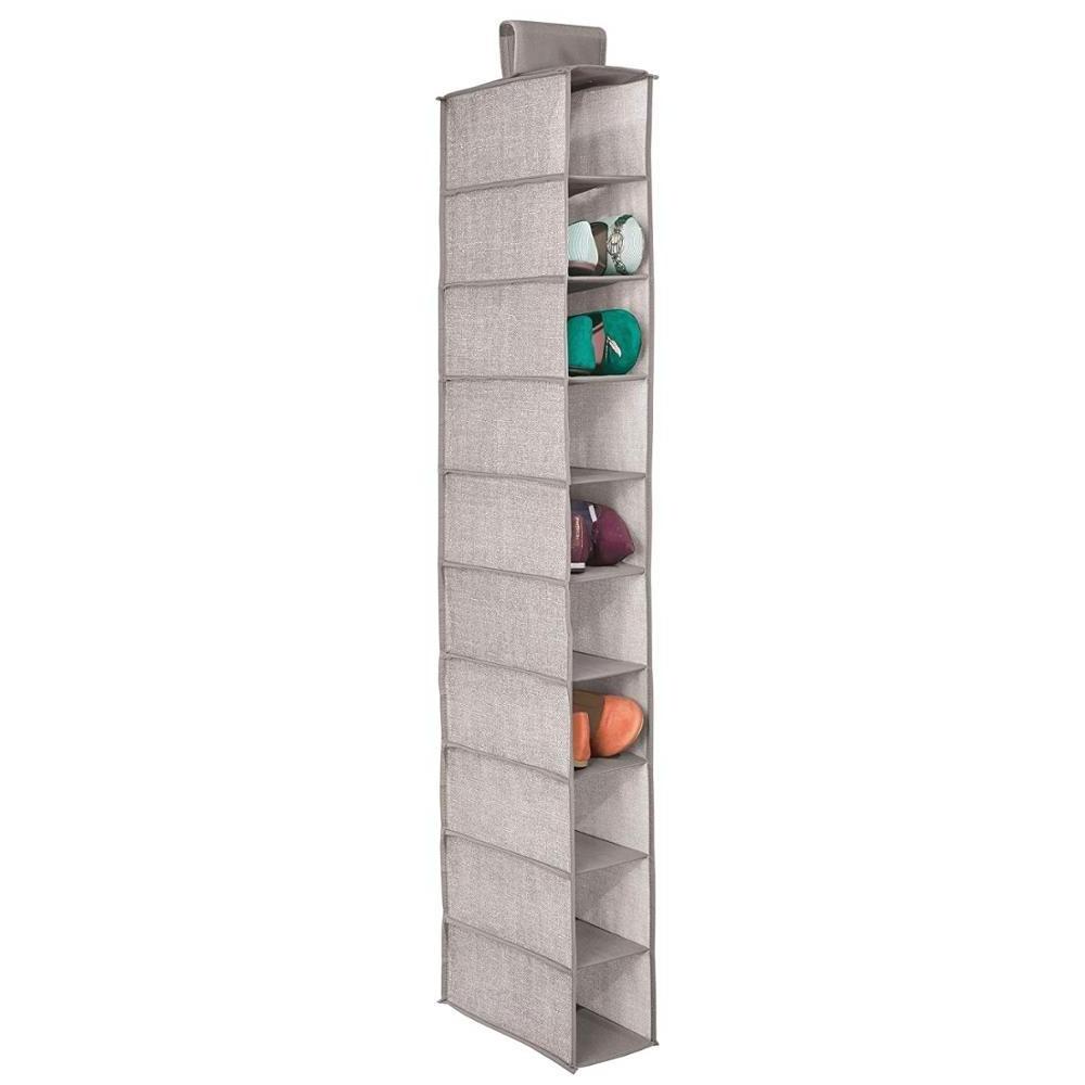 Fabric Home Storage 10 shelf Hanging Closet Organizer Holds Shoes, Handbags,Accessories