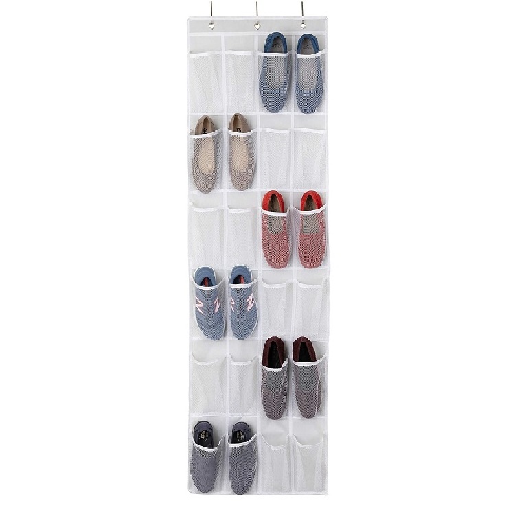 24-Pocket colorful Pink Over-the-Door Shoe Organizer