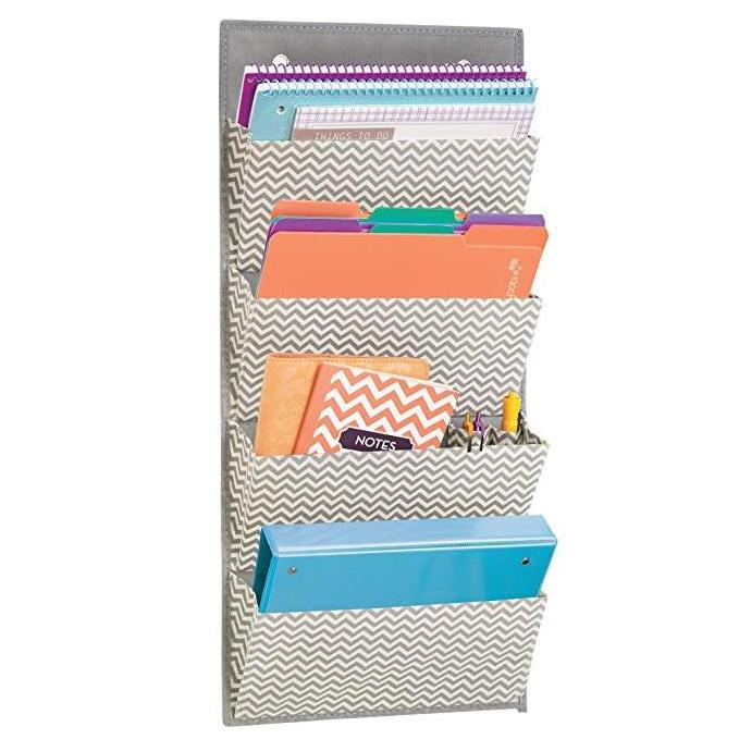 Household 4 Pockets Over The Door Wall Mounted Hanging Organizer Office Supplies File Document Organizer Holder