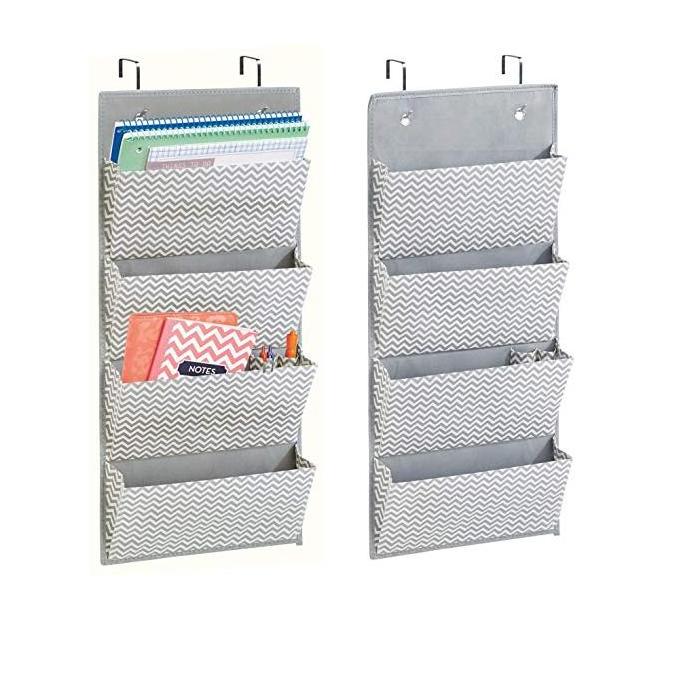 Household 4 Pockets Over The Door Wall Mounted Hanging Organizer Office Supplies File Document Organizer Holder