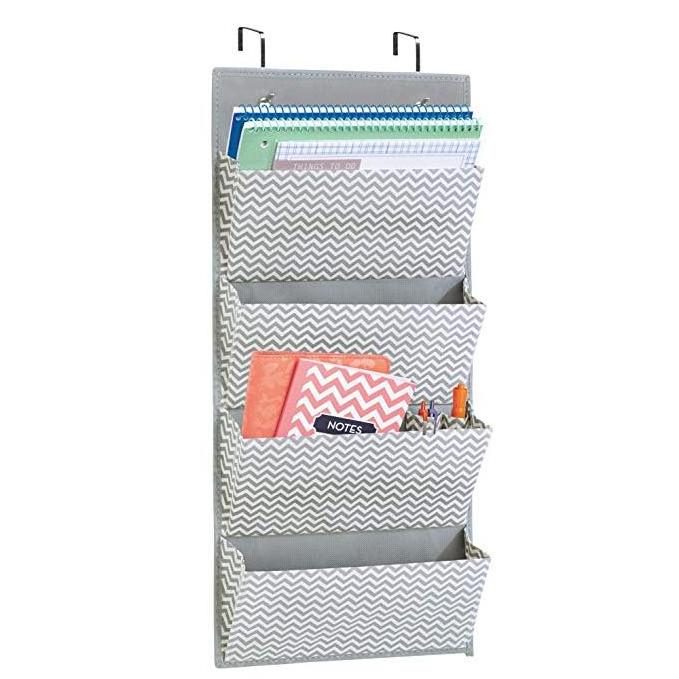 Household 4 Pockets Over The Door Wall Mounted Hanging Organizer Office Supplies File Document Organizer Holder