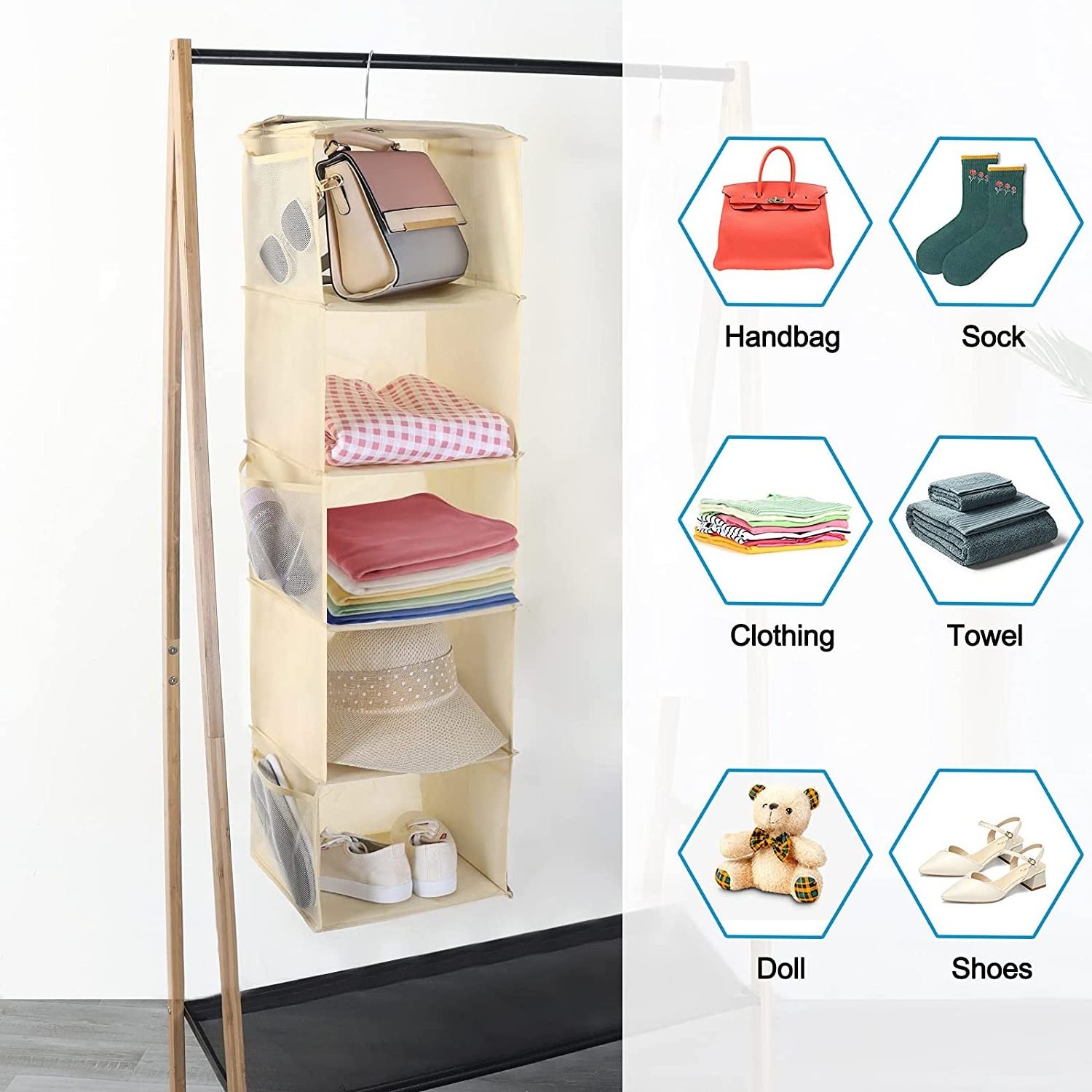 Days of week clothes closet organizer