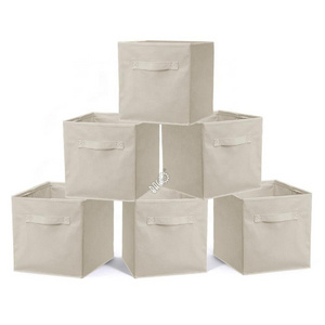 Foldable Storage Cubes Pack of 6 Non-woven fabric Storage Cube Box for clothes