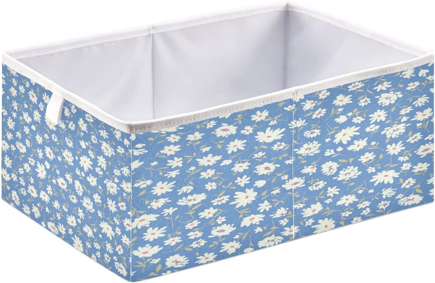 Cute Floral Pattern Open Home Storage Bins, for Home Organization and Storage, Toy Storage Cube