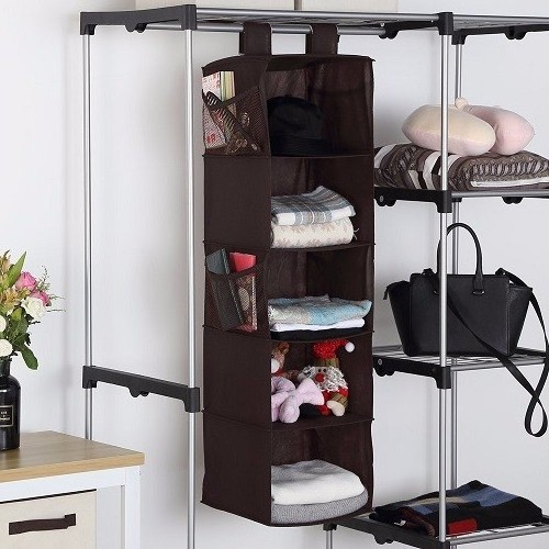 Fashion Hanging 5 Shelf Hanging Closet Organizer for clothes or sundries