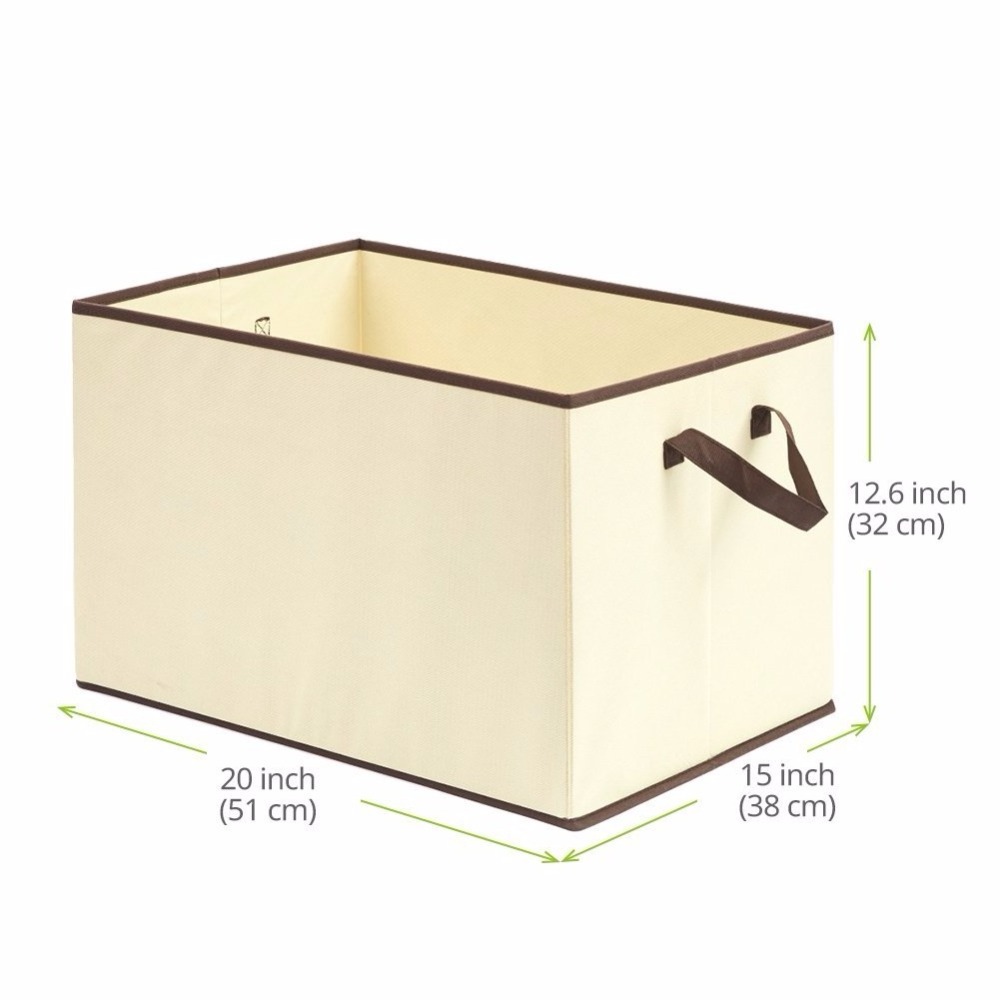 Hot sales canvas storage box clothes closet organizer for home office dorm