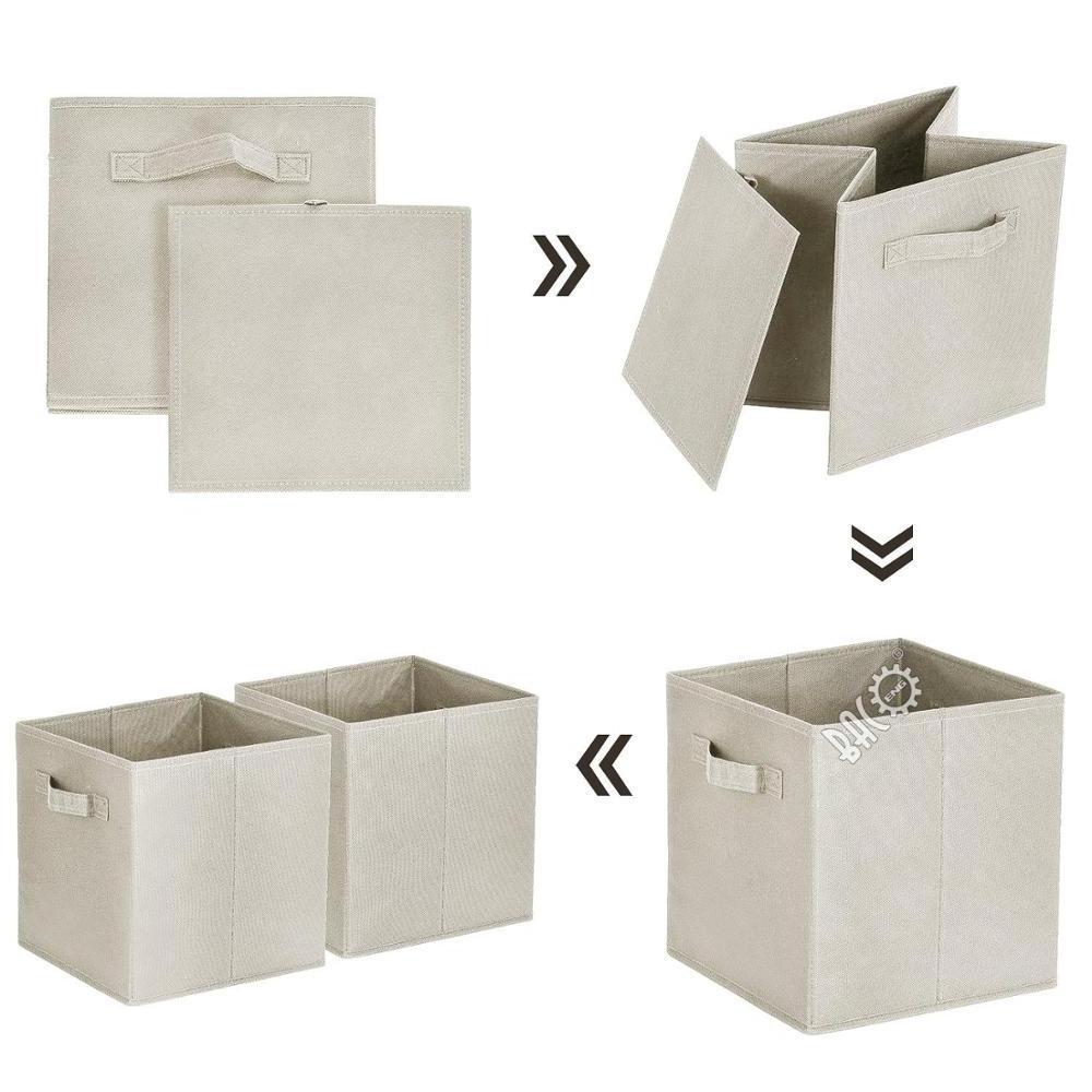 Foldable Storage Cubes Pack of 6 Non-woven fabric Storage Cube Box for clothes