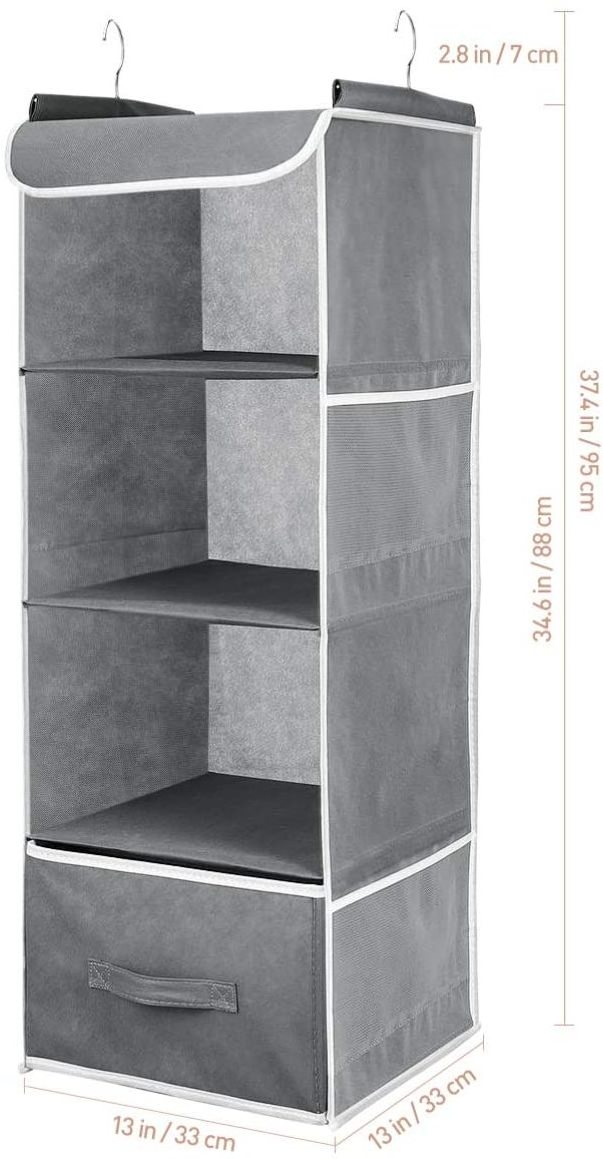 Household folding 4-layer clothes storage hanging cabinet