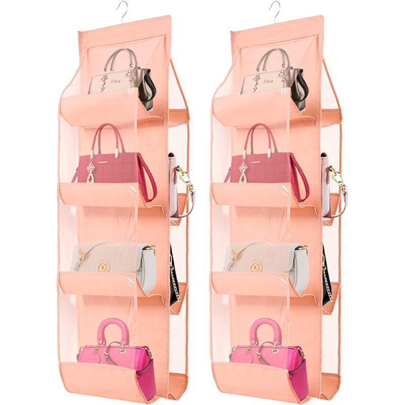 Durable and Lightweight Hanging Jewelry Organizer Earrings Display Jewelry Hanger with Clear Pockets