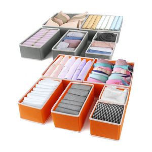 12 Pack Foldable Fabric Closet Underwear Drawer Organizer Storage Dresser Cube Containers with Dividers