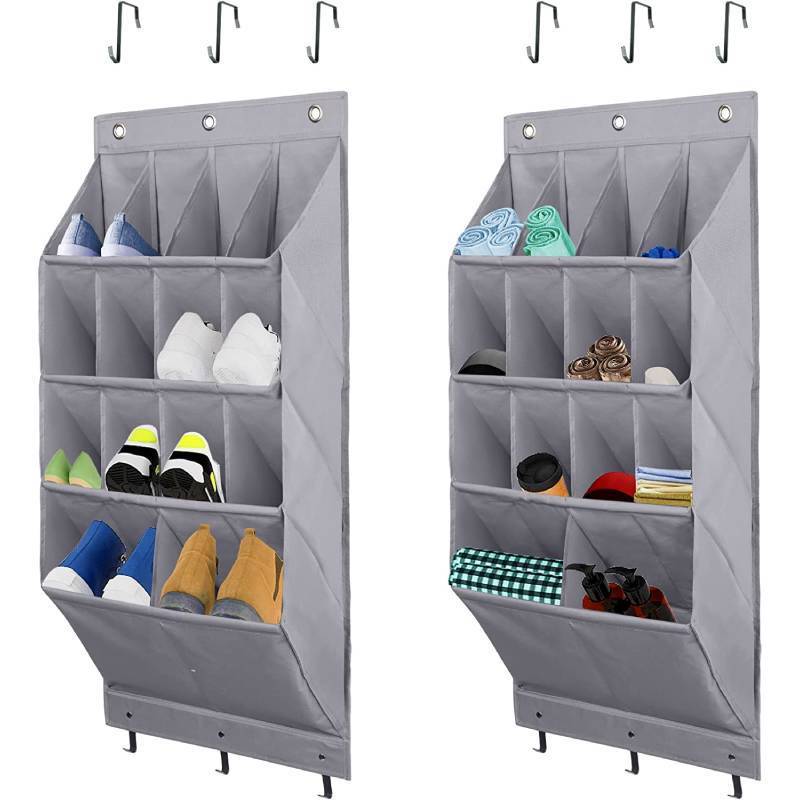 Door Shoe 12 Pockets Hanging Organizer Cloth Storage Collapsible Closet Organizer Bag Holder Hanger