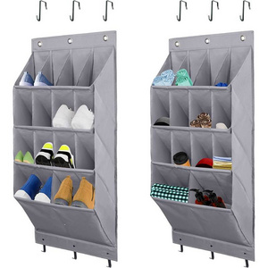 Door Shoe 12 Pockets Hanging Organizer Cloth Storage Collapsible Closet Organizer Bag Holder Hanger