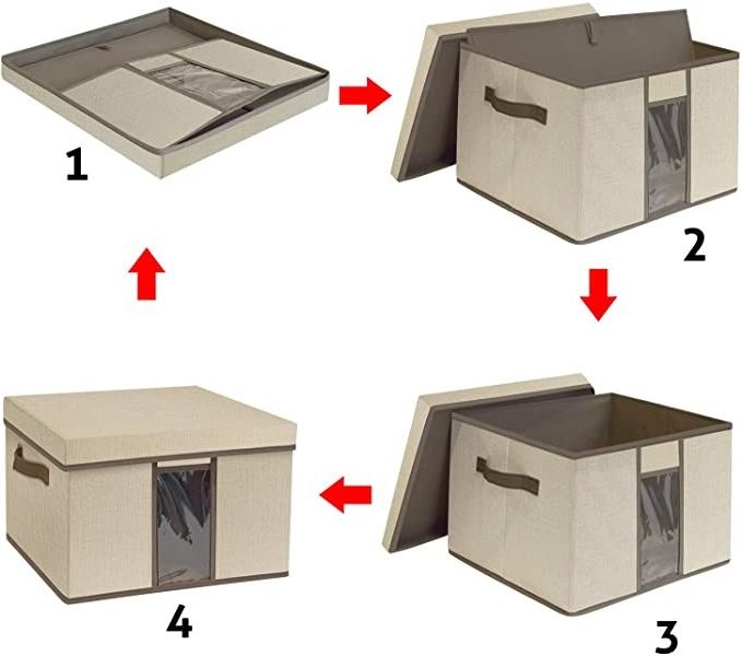 2019 New canvas fabric cardboard shoe storage box organizer wholesale