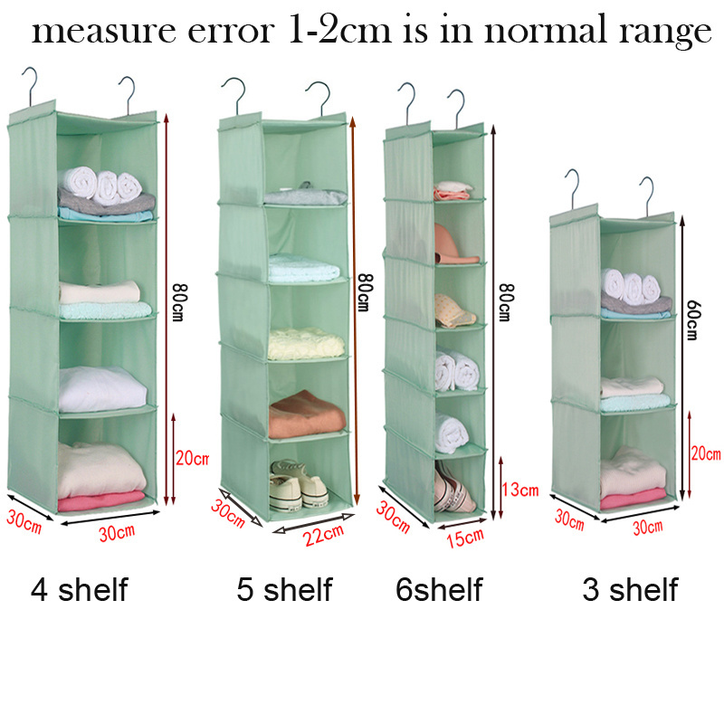 4 shelf hanging closet organizer for clothes closet hanging bag organizer