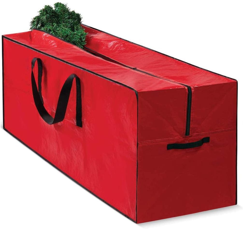 Foldable Polyester Fabric Christmas Tree Storage Bag,(Red)