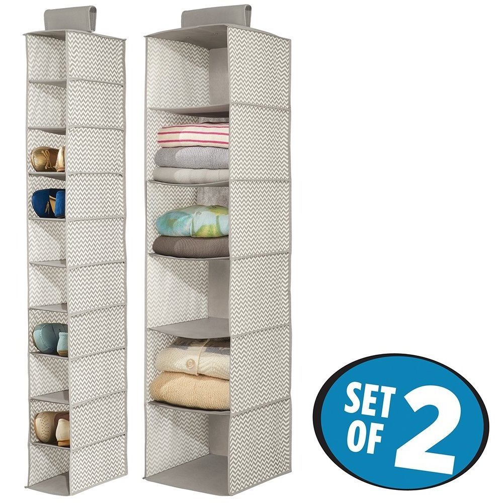 hotsale Fabric Hanging Closet 6-Shelf Sweater Organizer 10-Shelf Shoe Organizer - Set of 2 shelf organizer