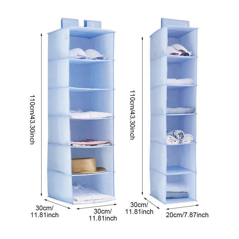 Foldable Fabric Hanging Closet with Hanging Rod