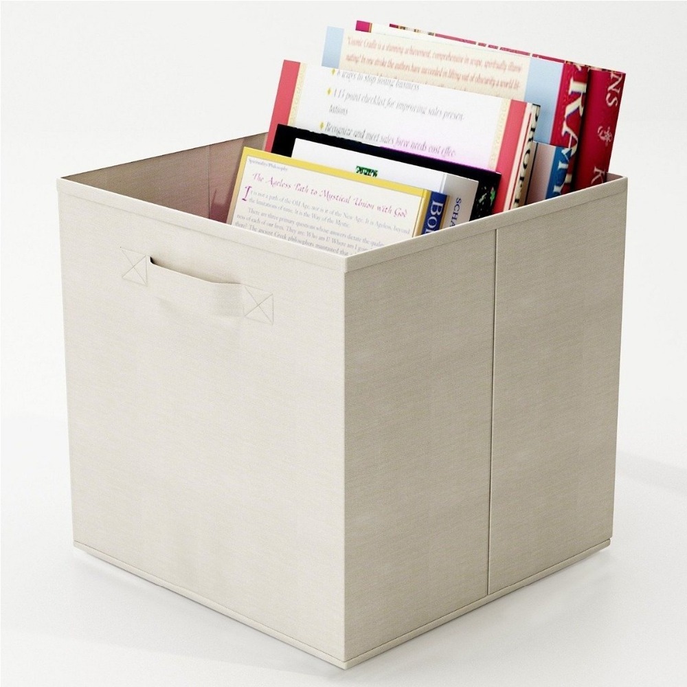 Foldable non-woven storage baskets for closets