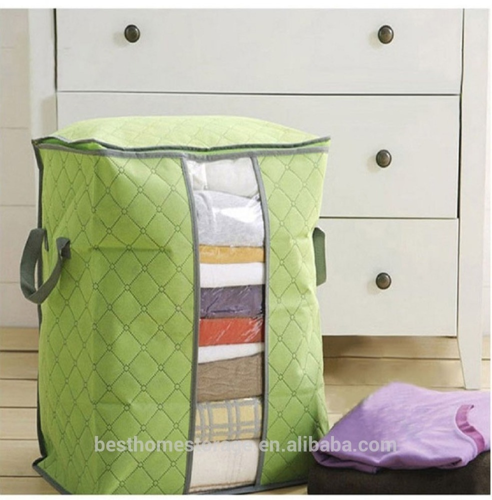 Household Foldable  Closet Clothing Blanket Storage Bag, Large Organizer Box