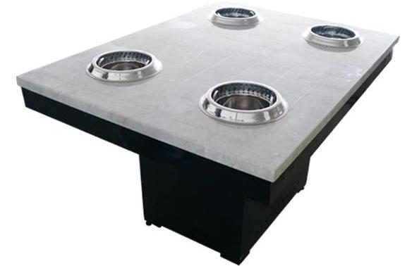 Restaurant Hot Pot Table Marble Small  Hot Pot Induction Cooker Hot Pot Table Shabu Shabu Table