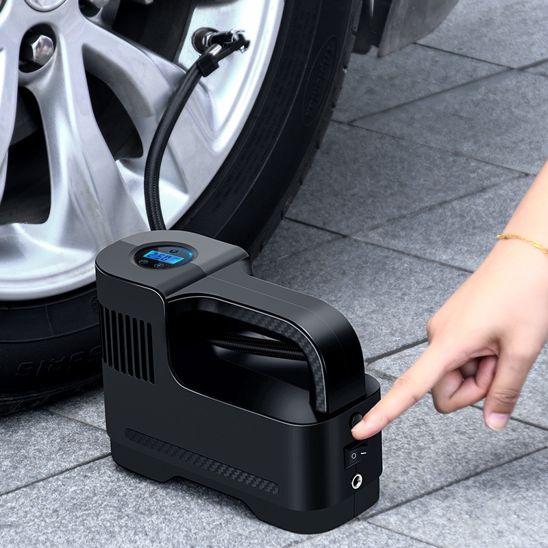 Portable Bike Kit 12v Air Pump Car Tyre Inflator Mini Wireless Lcd Display For Bike Air Compressor