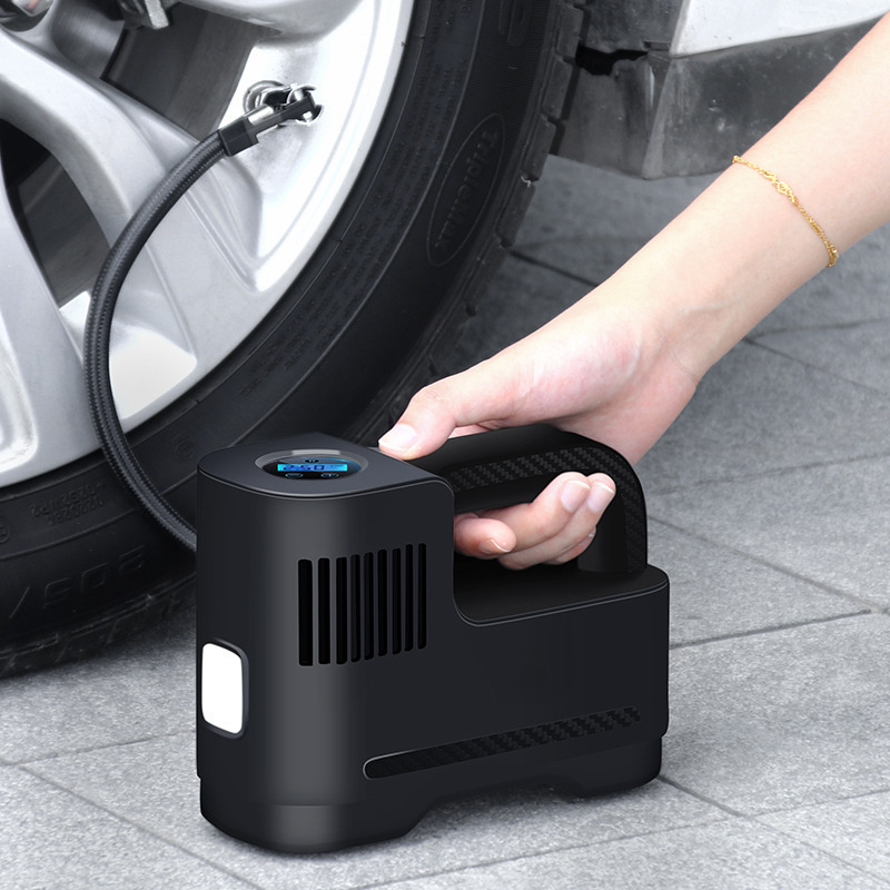 Portable Bike Kit 12v Air Pump Car Tyre Inflator Mini Wireless Lcd Display For Bike Air Compressor