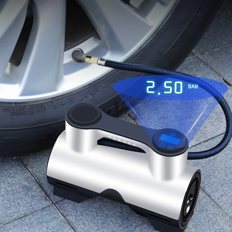 Portable Tire Pressure Monitor Auto Air Filling Digital Tire Inflatorm Emergency Light 12V tire inflator Air Compressor