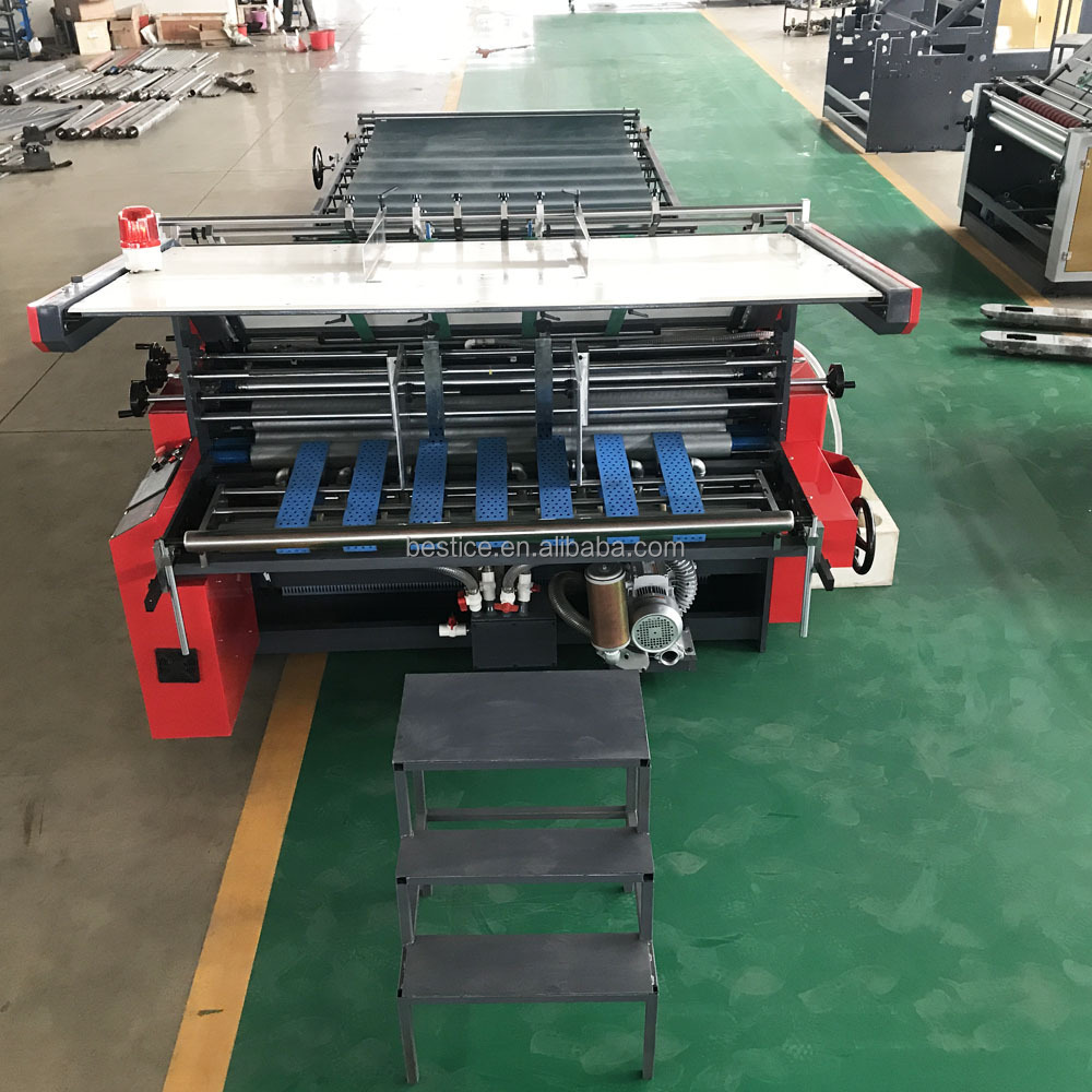 Low Price 1300 1450 1600 Corrugated Carton Box Flute Laminating Machine For Cardboard Glue Mounting