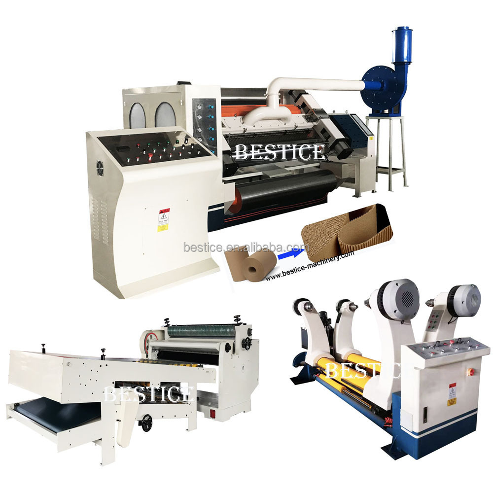 Hot single face carton box production line packaging paper corrugator maker cardboard corrugated machine manufacturing machinery