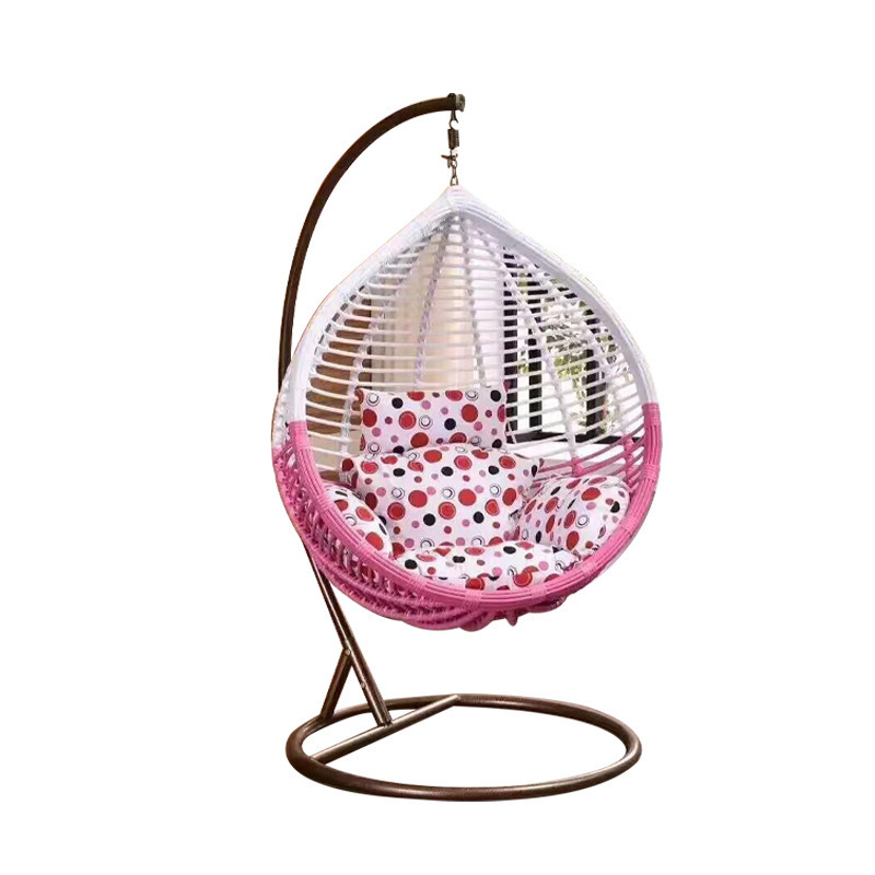 2022 Factory wholesale cheap patio swing outdoor furniture egg chair leisure wicker rattan egg swing chair with cushion