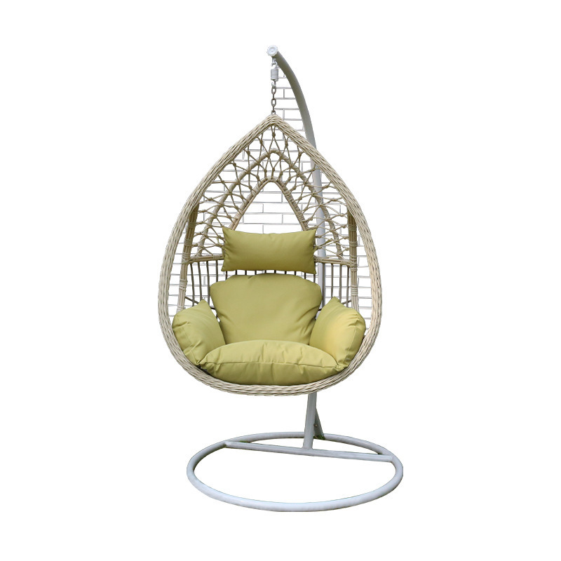 2022 Factory wholesale cheap patio swing outdoor furniture egg chair leisure wicker rattan egg swing chair with cushion