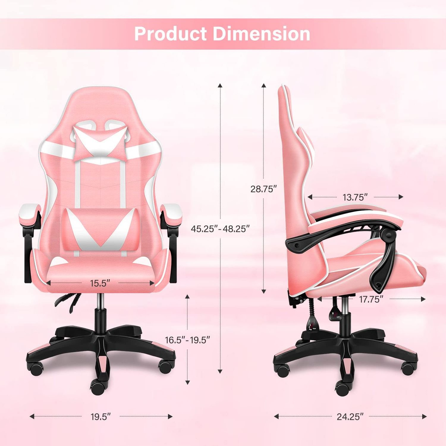 Pink color custom gamer chair gaming chair computer zero gravity gaming chair for pc