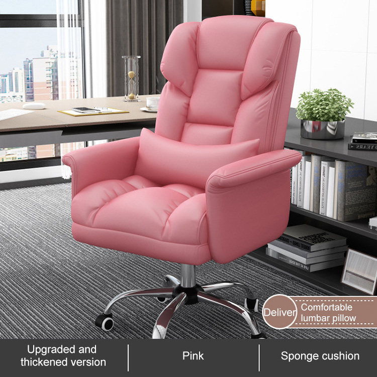 Modern Luxury Adjustable Recliner Swivel Manager Executive High Quality Ergonomic Real Genuine Leather Office Chair