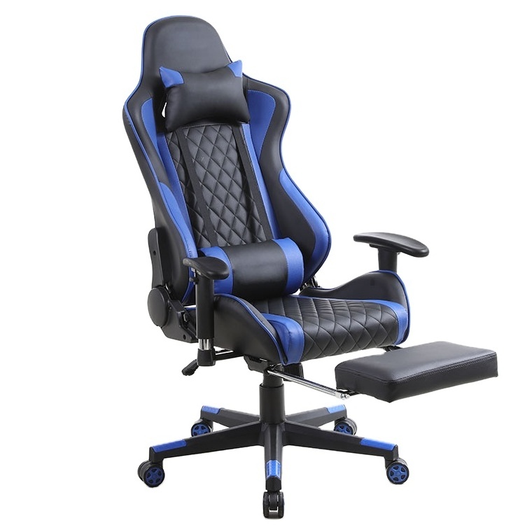 Hot Sale Racing Computer Reclining Leather Ergonomic Chair For Games With Footrest