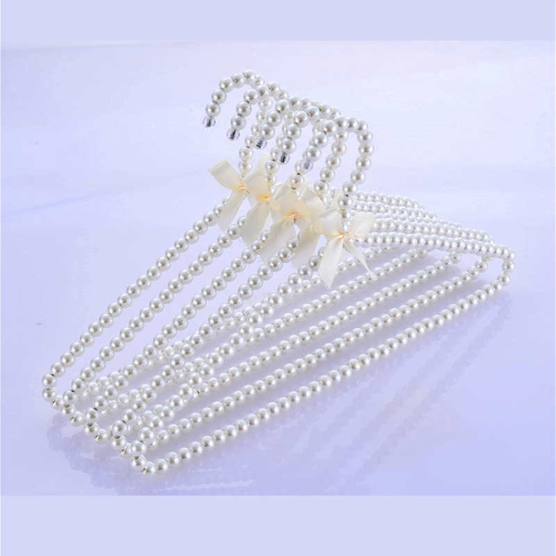 40cm Wholesale adult Perchas dress Hanger Coat Hanger Clothes Plastic White Pearl Hanger For Garments Display