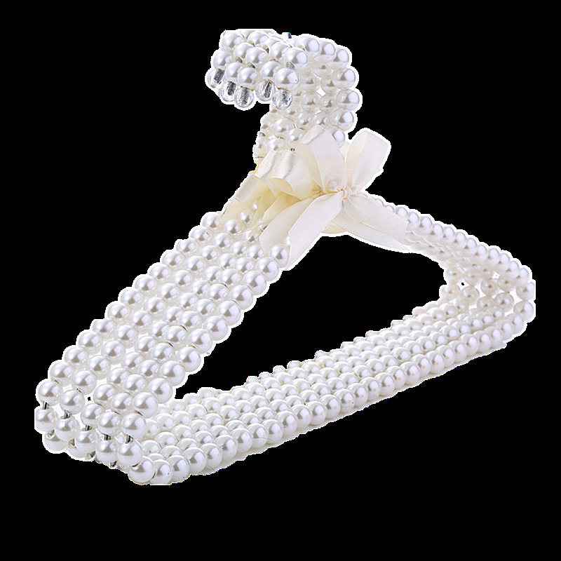 40cm Wholesale adult Perchas dress Hanger Coat Hanger Clothes Plastic White Pearl Hanger For Garments Display