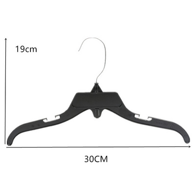 498 Wholesale Baby Kids Children Clothes Hanger Suit Garment Coat Top Black Plastic Hangers For Top  Clothing