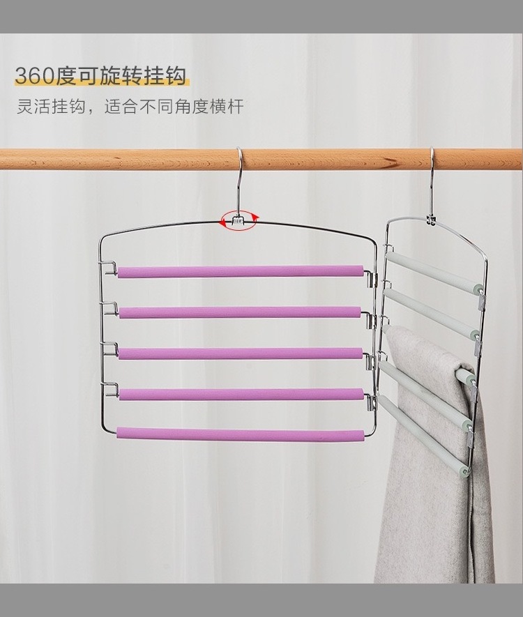 Multi-layer  5 Layer Clothes Rack Metal Space Saving Magic Closet Storage Organizer Multipurpose Hanger For Clothing