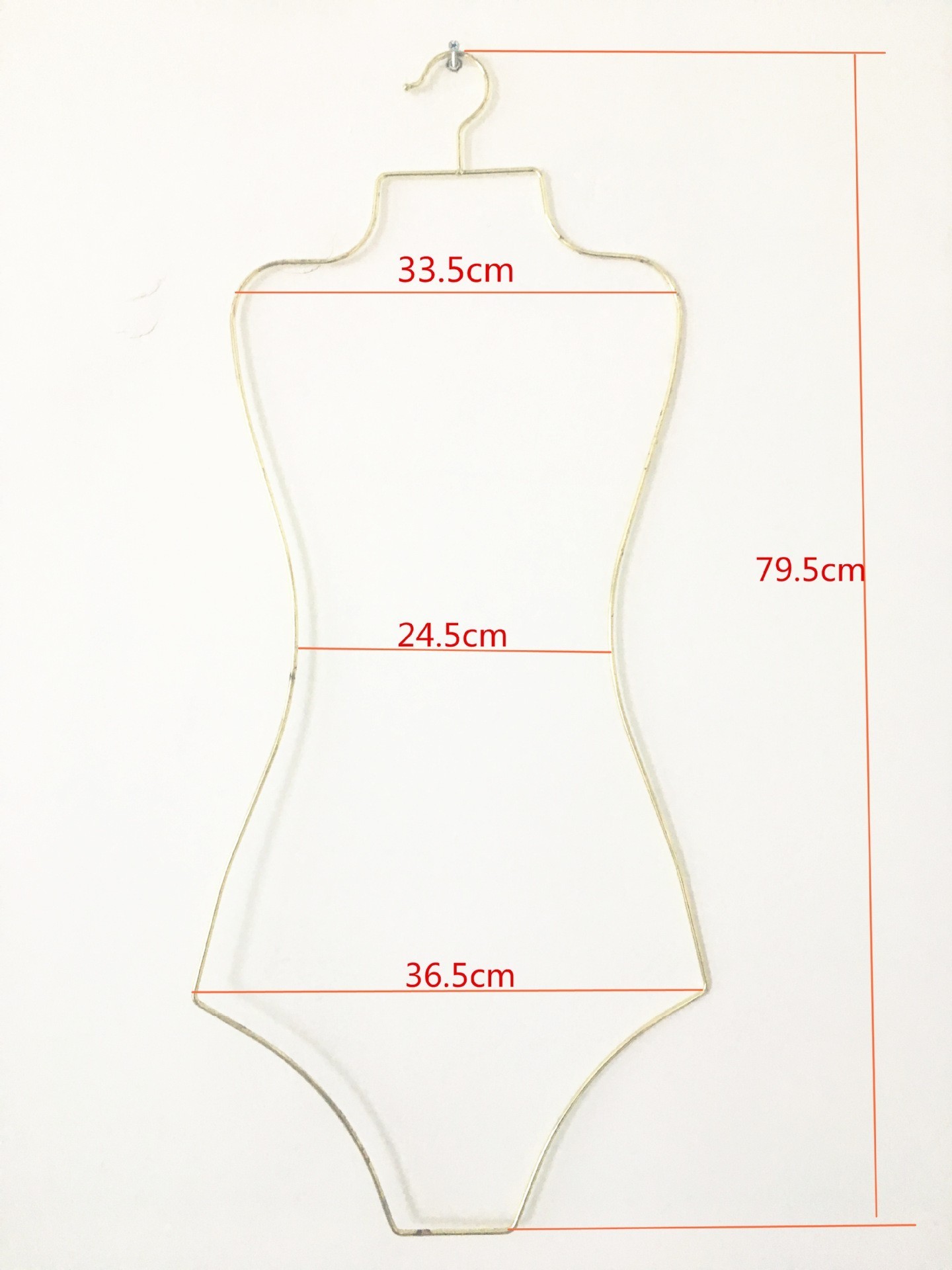 Bestiform OEM Women Metal Swimwear Gold Swimsuit Swimming Hanger  Body Shape Hangers For Clothing