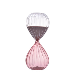 high quality modern style glass hourglass sand timer 15 minutes 30 minutes 60 minutes hourglass 3d sand timer