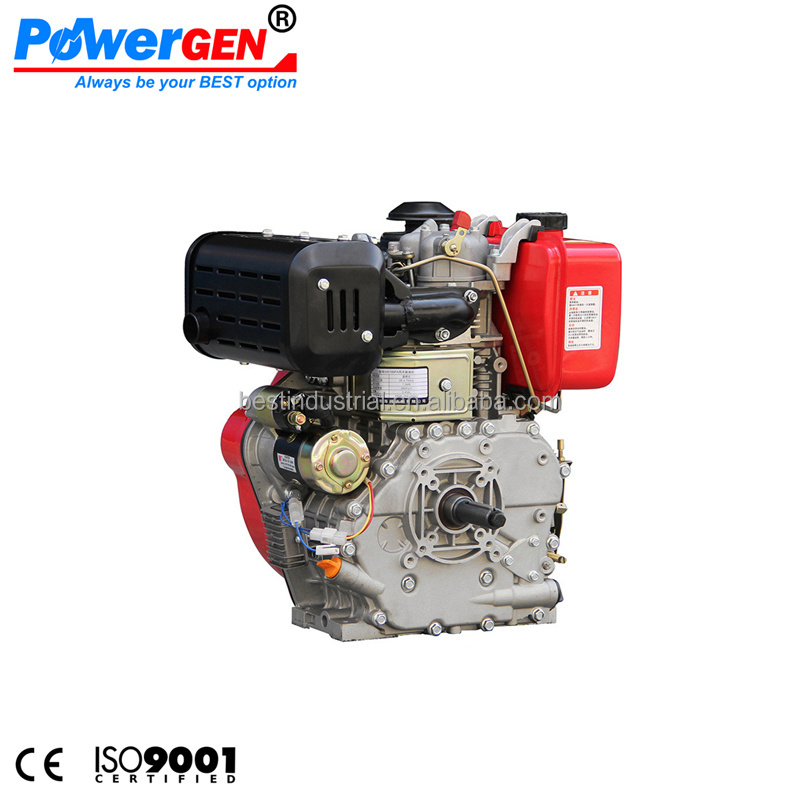 Best Seller!!! POWERGEN 190FE Electric Start Air Cooled Single Cylinder 13HP Diesel Engine